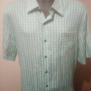 Nat Nast Shirt Men Large L Bowling Silk Cotton Diamond Luxury Originals Button
